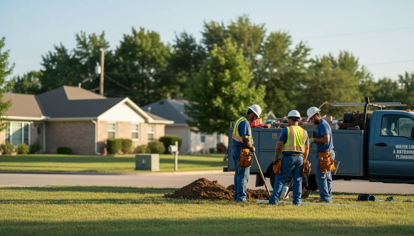 Residential water line and bathroom plumbing service in Isaban, WV